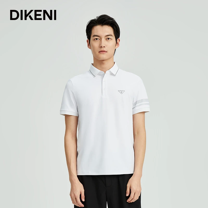 迪柯尼时尚户外翻领polo衫夏季蜂窝肌理吸湿休闲凉感13425H241