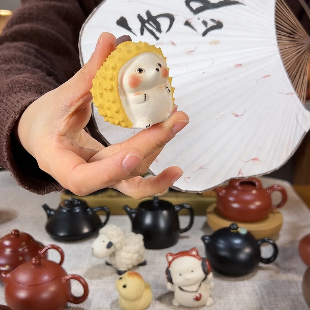 紫砂茶壶榴莲刺猬 茶宠