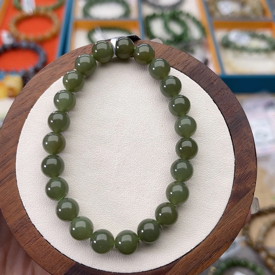 和田玉未镶嵌手串Z32卡8