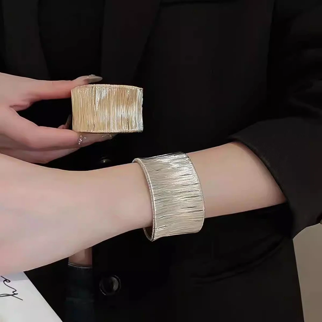 铜合金手镯 夸张开口宽版手镯女2025新款手环高级感精致气质臂环