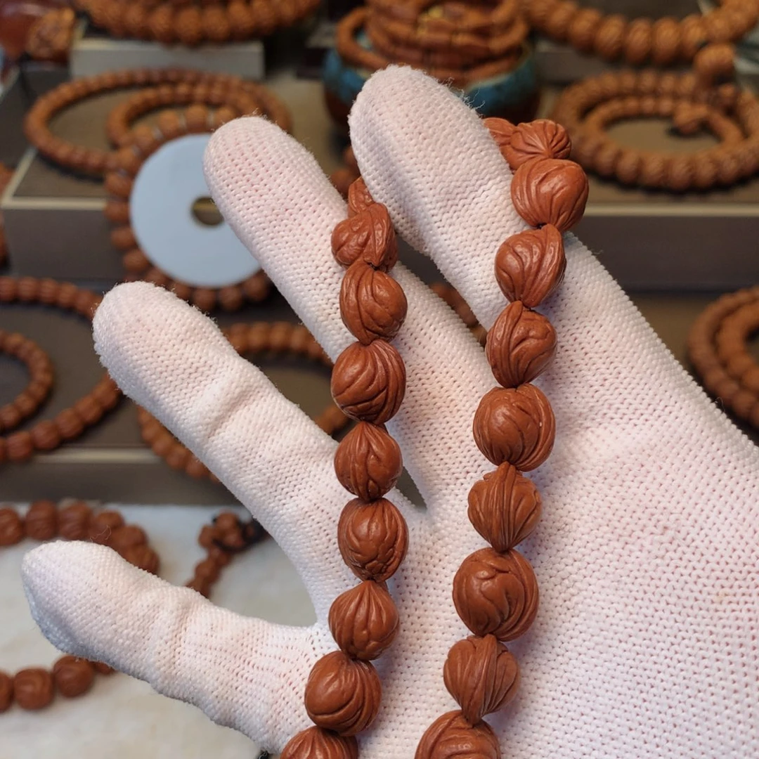 桃核手串秦岭龙纹