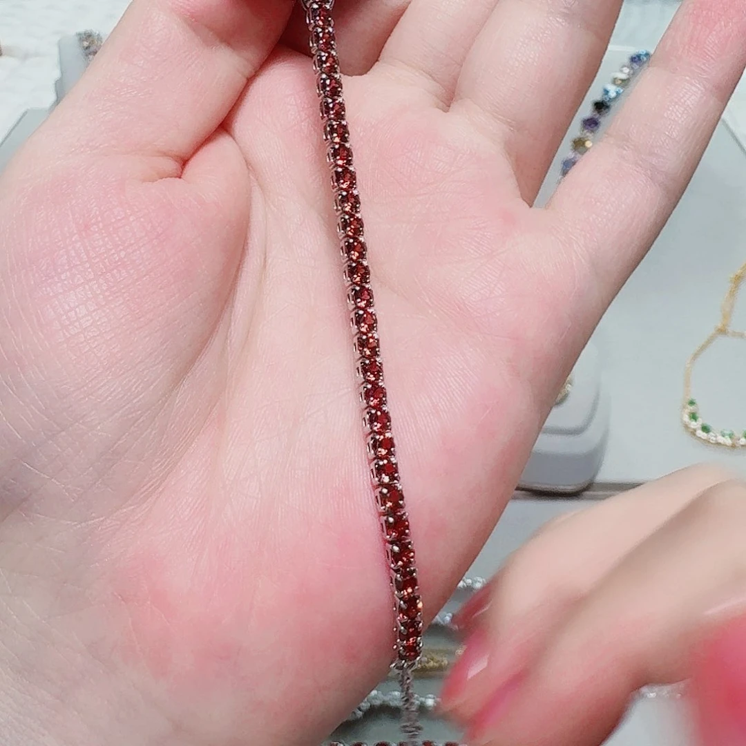 手链合金石榴石手链