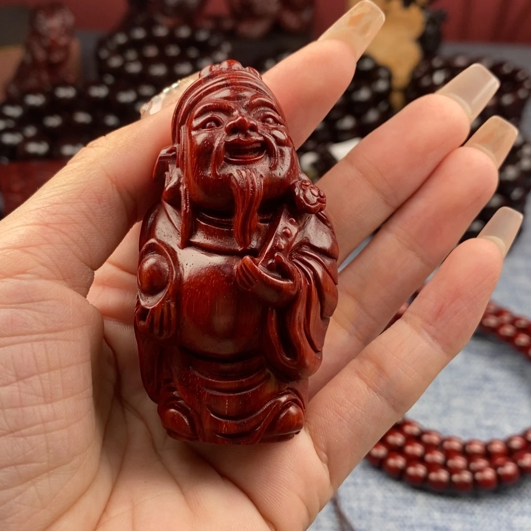 把件小叶紫檀财神爷