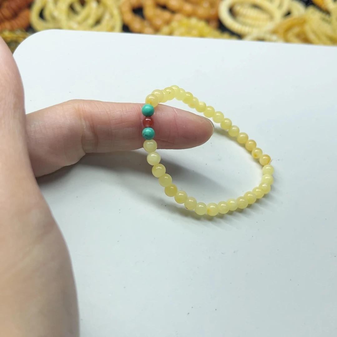 蜜蜡未镶嵌手链蜜蜡手串