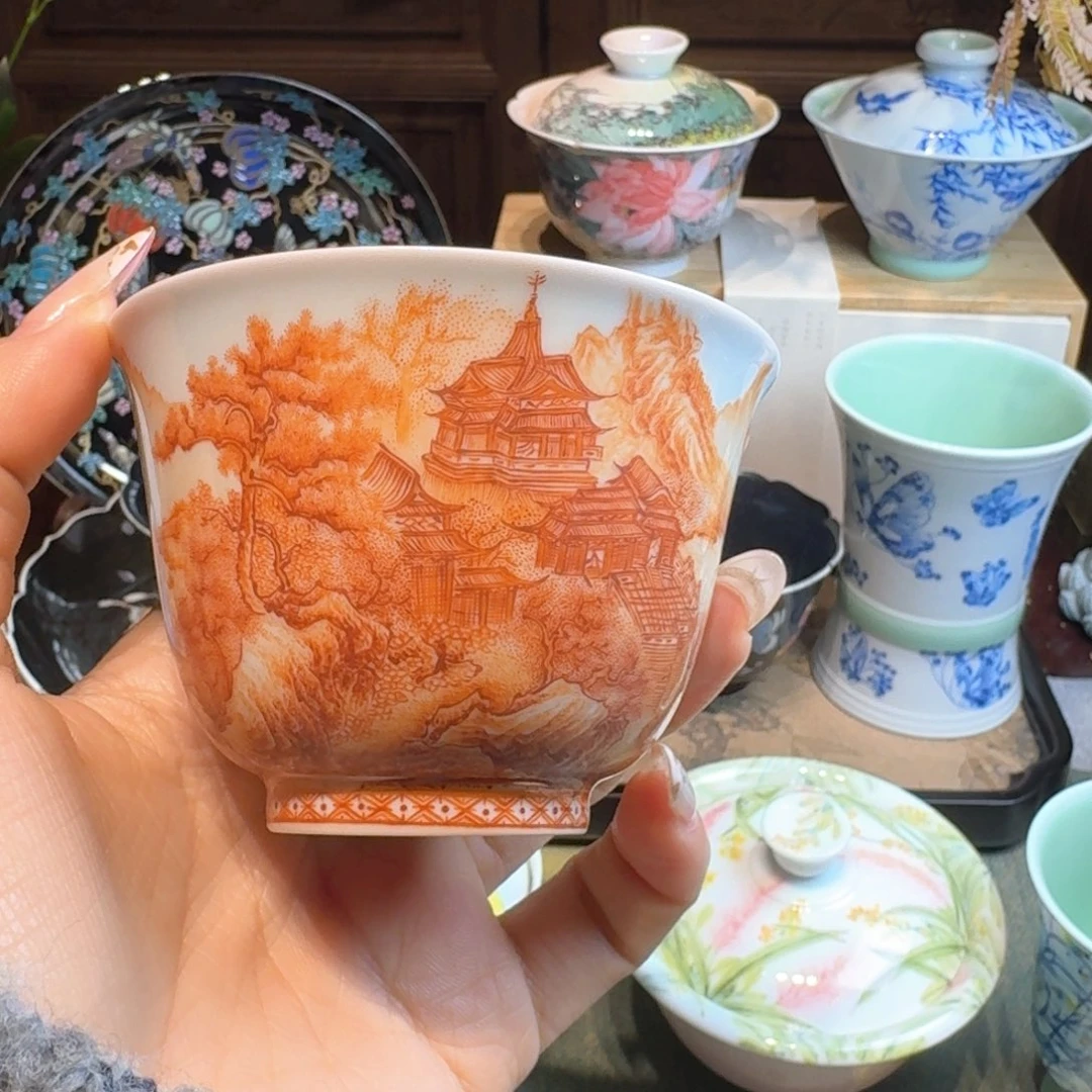 矾红山水杯杯哦耶