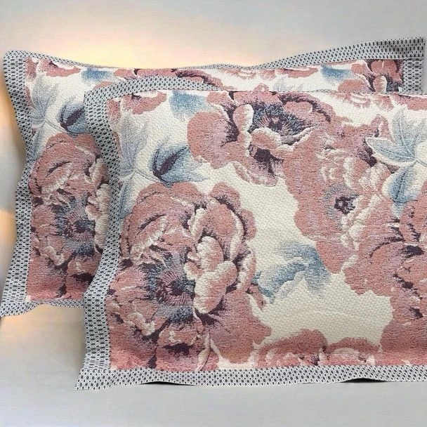 【粉物生花】纱布枕巾高档双面成人大号单人加大欧式枕头巾