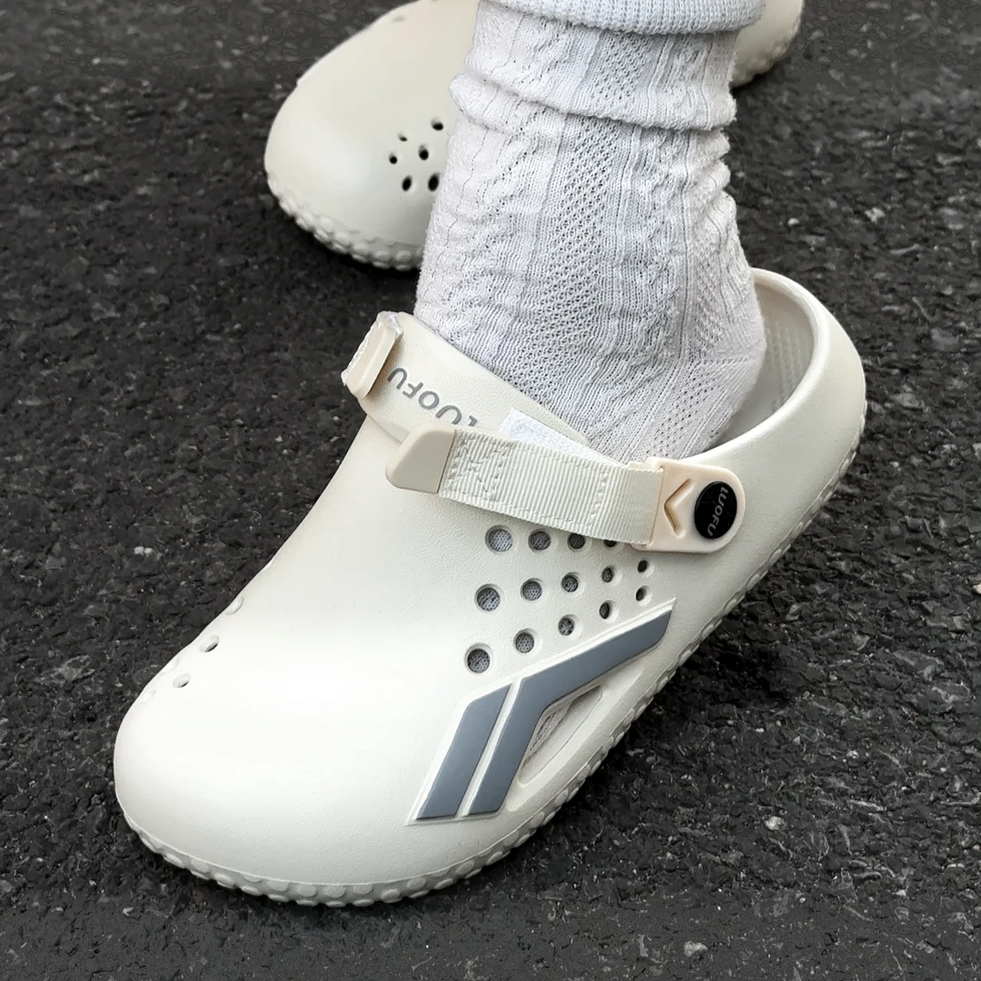 罗敷女防滑洞洞鞋外穿凉鞋拖鞋夏天穿裙子专用鞋子厚底增高鞋eva