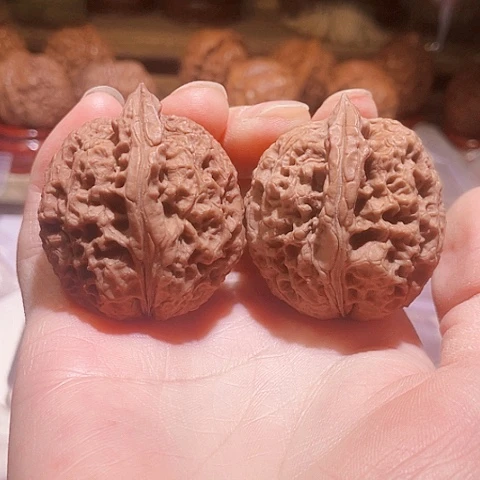 文玩核桃把件金箍麒麟带彩一般对40