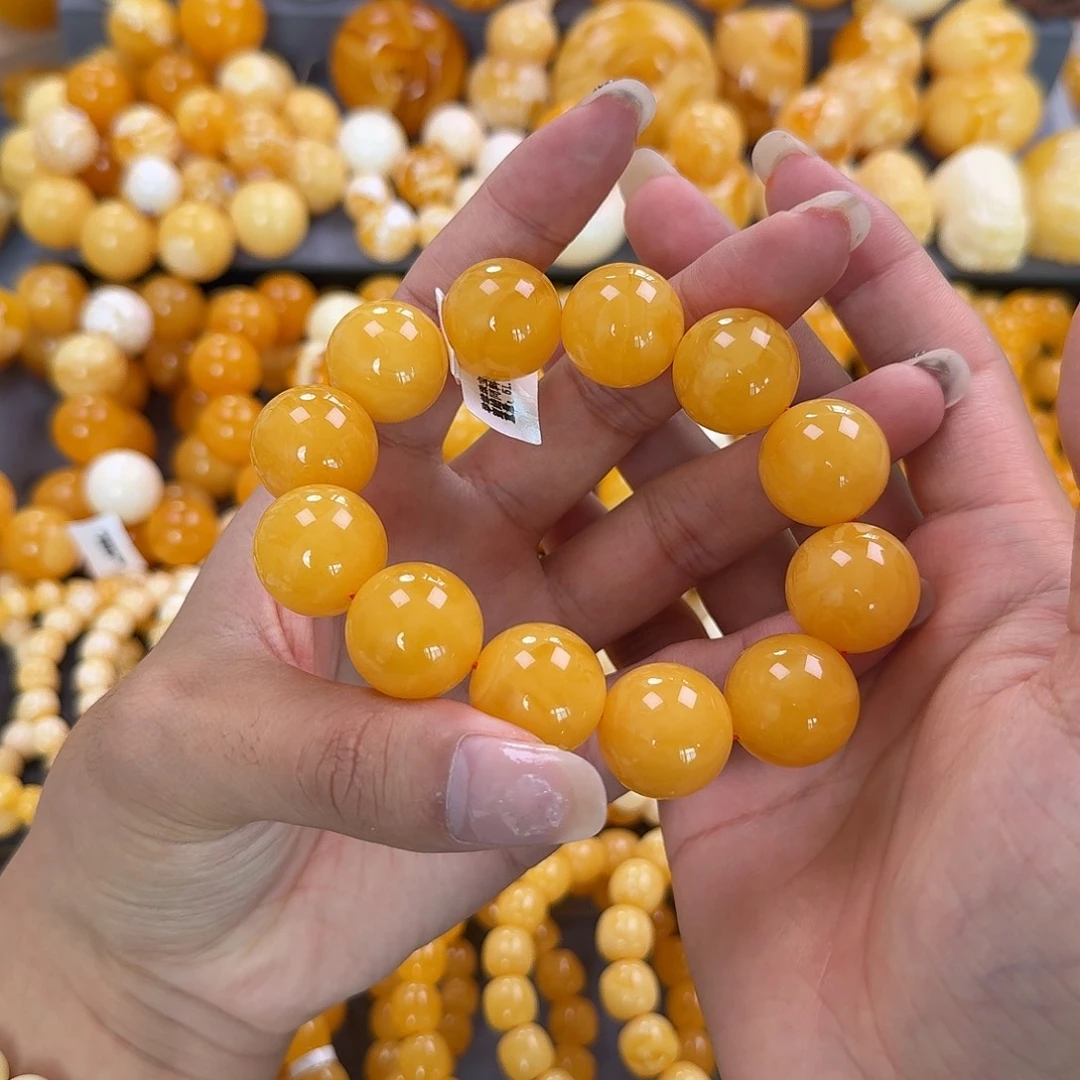 蜜蜡未镶嵌珠宝奇石同料19mm