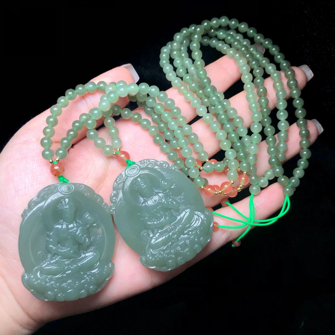 【云上叙】和田玉吊坠-多样性发其一-48*39*6mm-V49166~9（东哥）