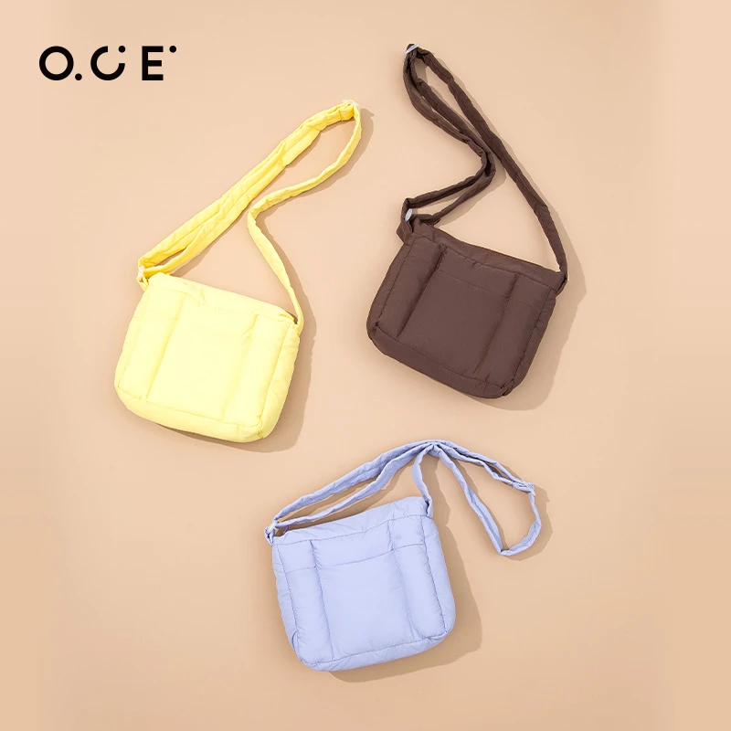 OCE云朵软糯单肩包2025新款小众设计斜挎包单肩包糖果色休闲女包