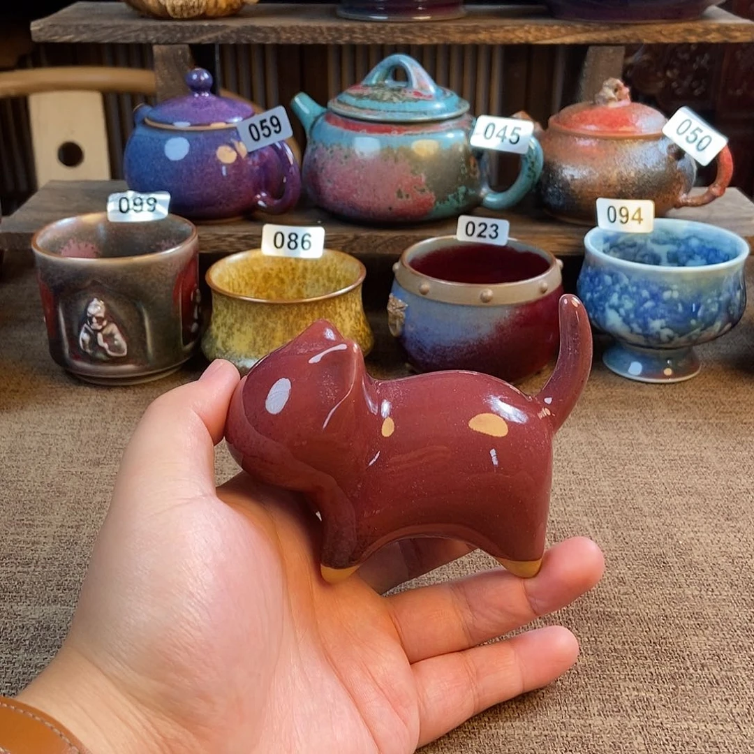 瓷片钧瓷摆件摆件