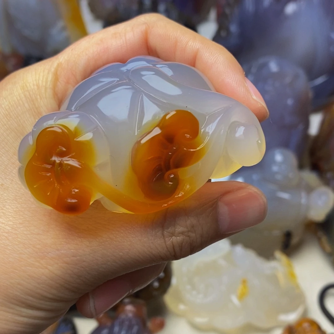 玛瑙/玉髓手把件未镶嵌