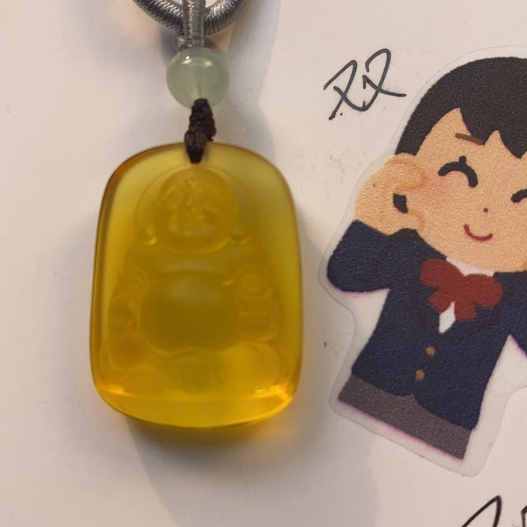 定制琥珀未镶嵌弥勒佛