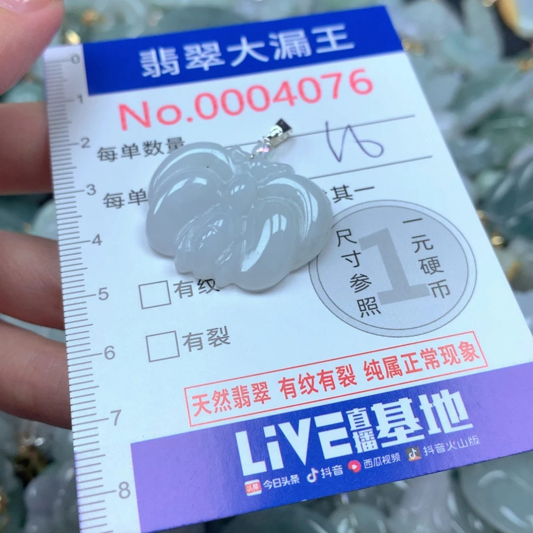 翡翠未镶嵌吊坠(不含链)