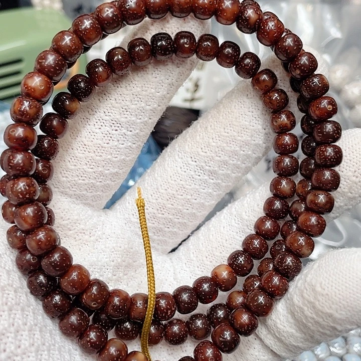 星月菩提吊坠黑金玉化料76长串