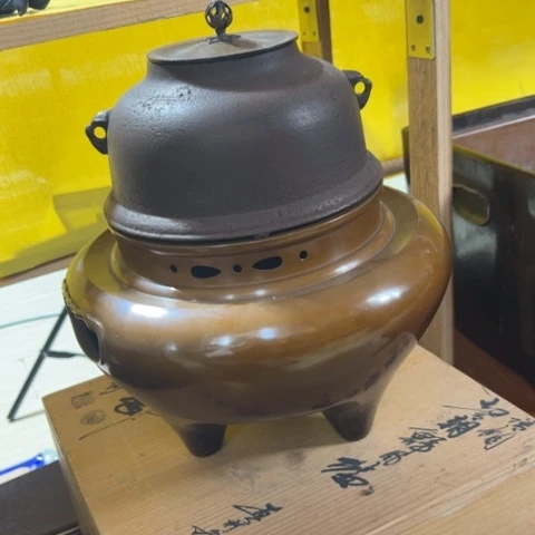 蜜安罐瓷香炉锡茶则