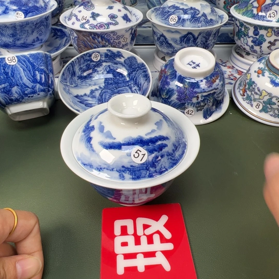 陶瓷景德镇纯手工纯手绘茶具木木51