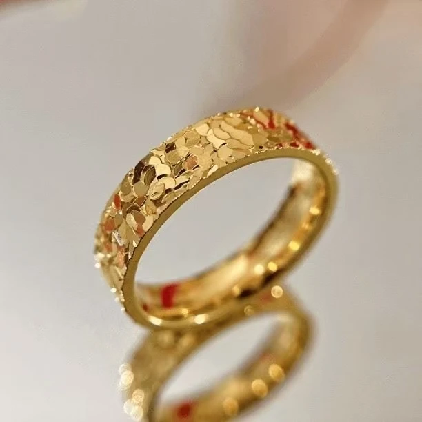 合金戒指 7mm宽面碎碎冰戒指饰品指环（精工高端版本）时尚精致首饰