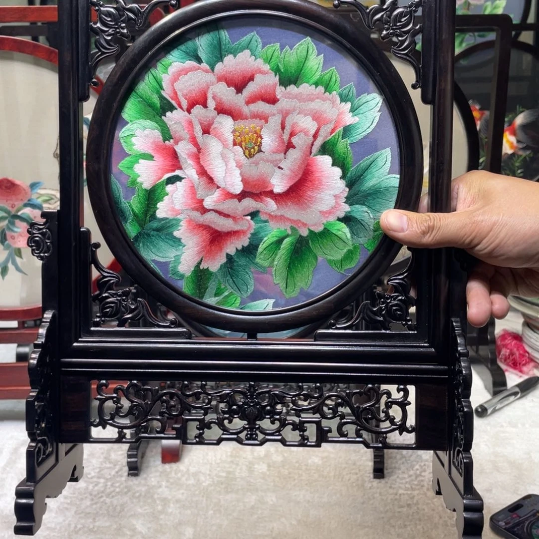 我***美刺绣非遗传承摆件