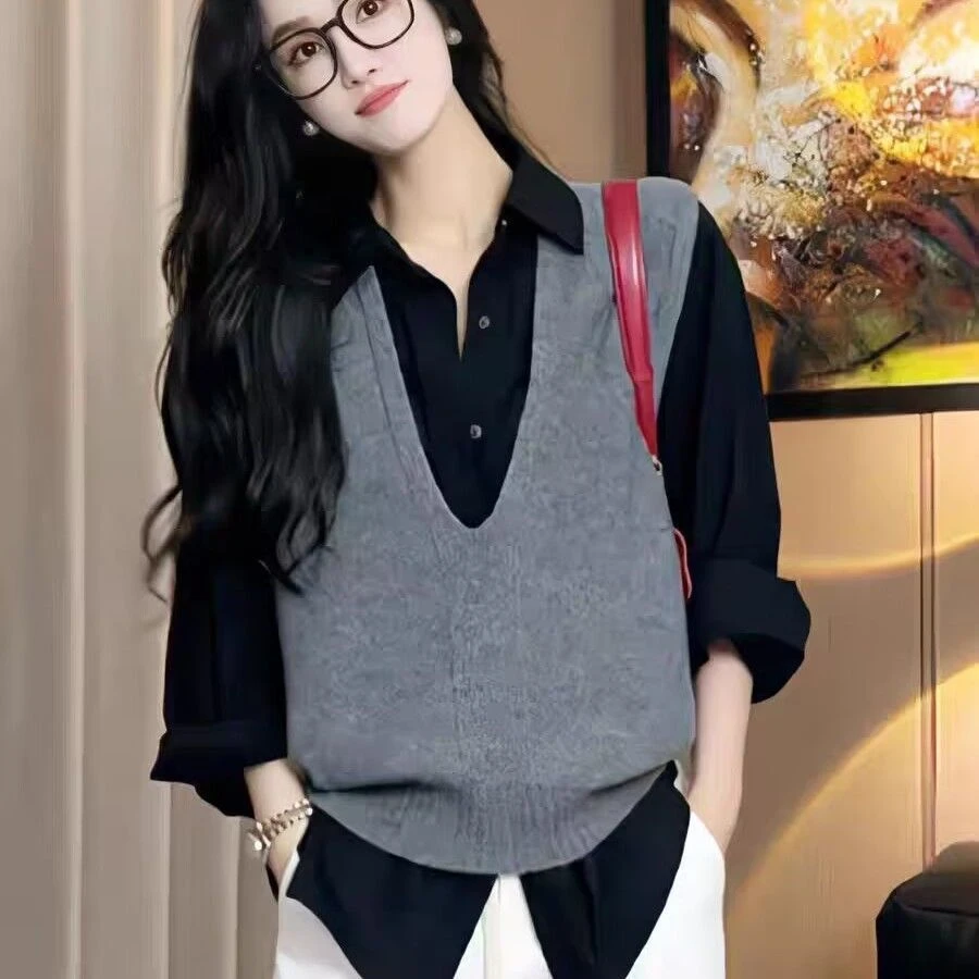 品牌折扣女装专柜撤柜正品法式针织衫马甲女士打底背心毛衣上衣