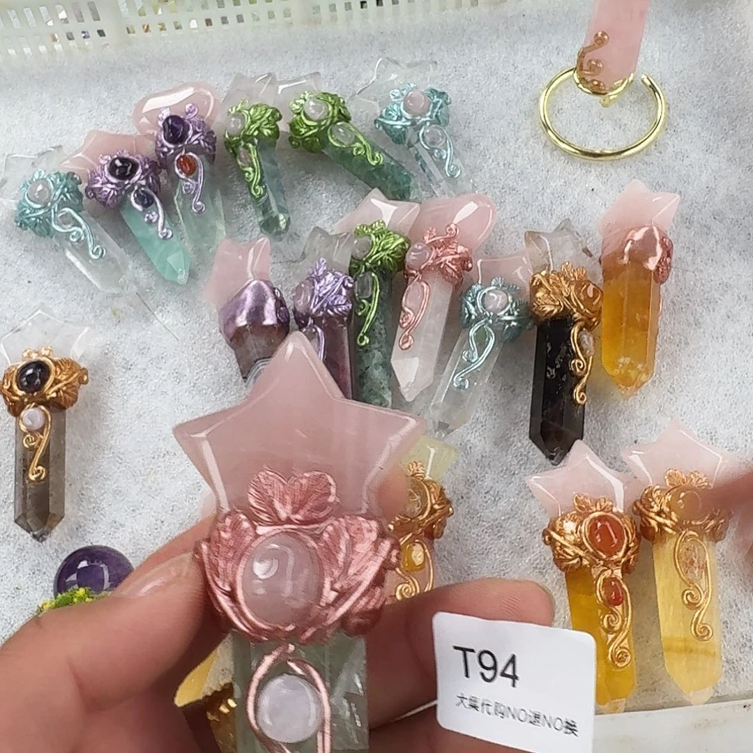 养***户烟晶手链未镶嵌粉