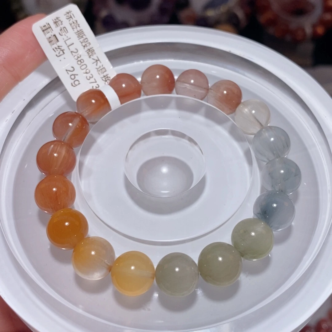 未镶嵌手链水晶F彩兔毛10