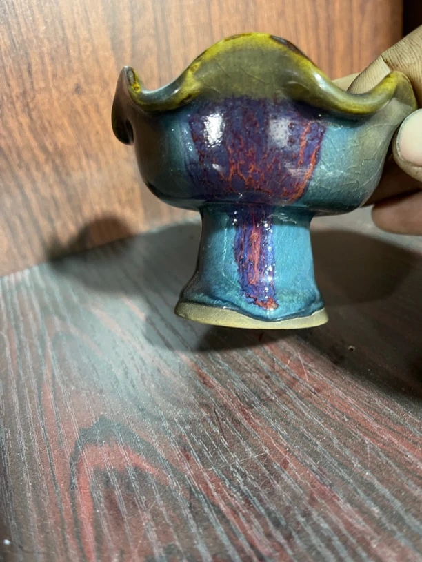 瓷器高足香插摆件