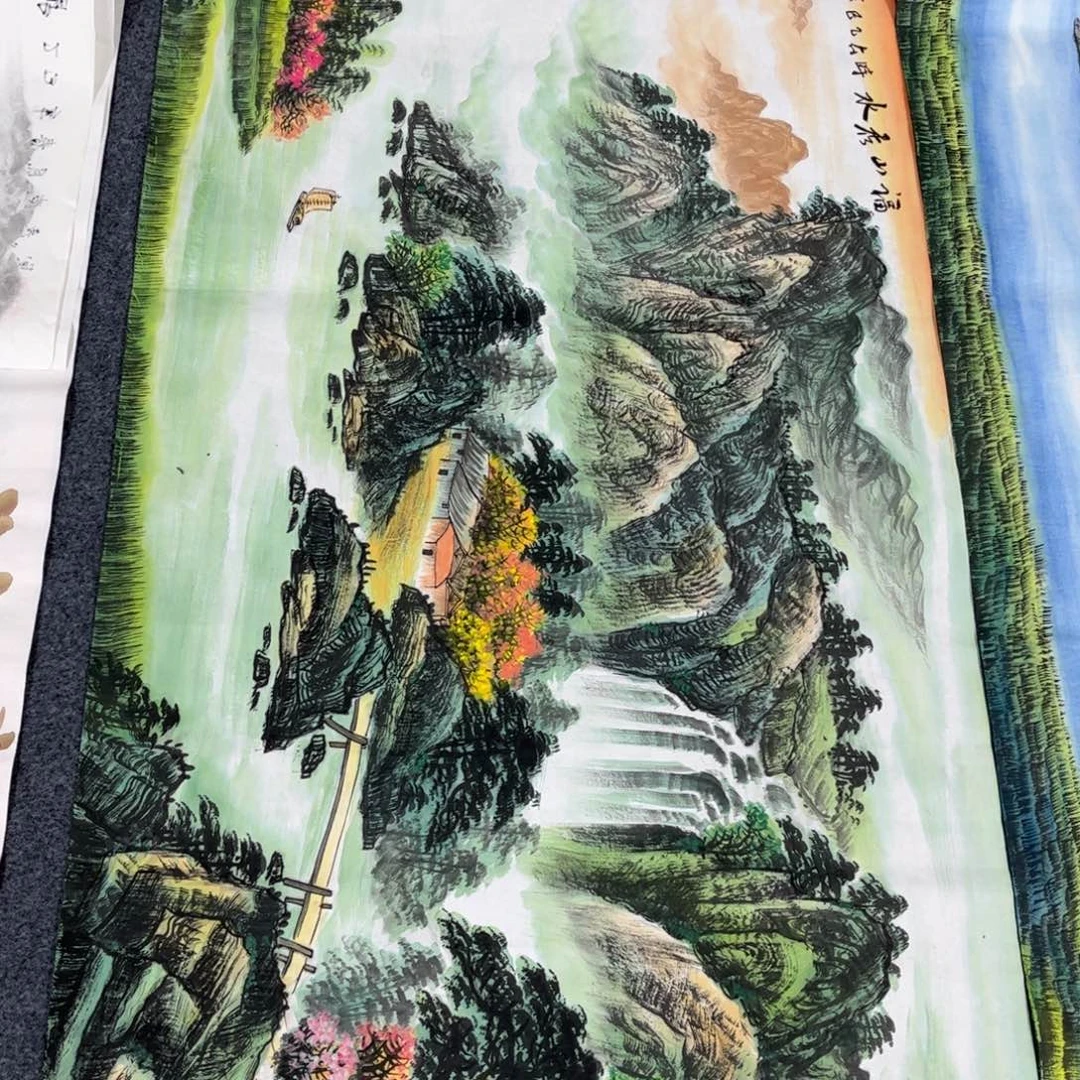 国画山水作品手绘