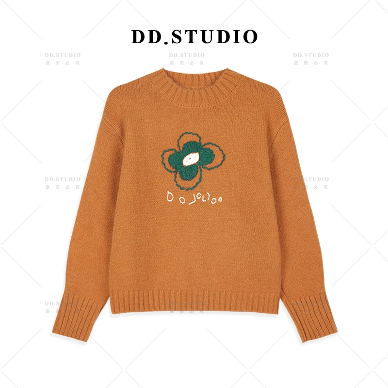 【DIUDIU】圆领针织衫女女早秋新款简约休闲上衣DD-0864