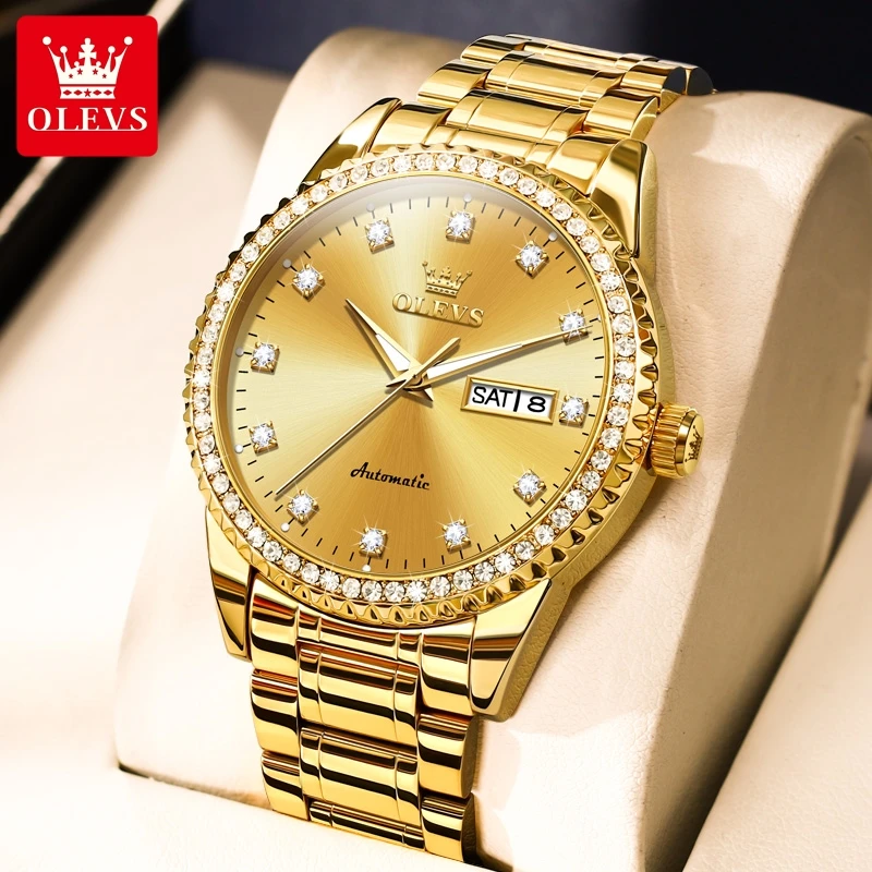 名表认证劳力土男士全自动机械手表防水夜光镶钻时尚百搭商务腕表