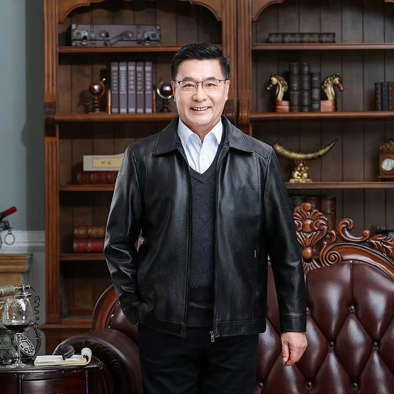 2025新款高端时尚爸爸款休闲皮衣外套-227