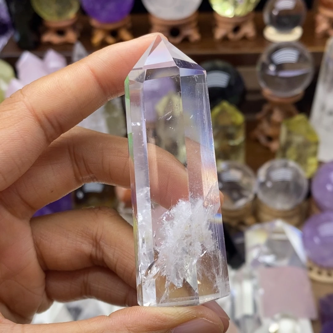 未镶嵌摆件水晶天然白水晶柱