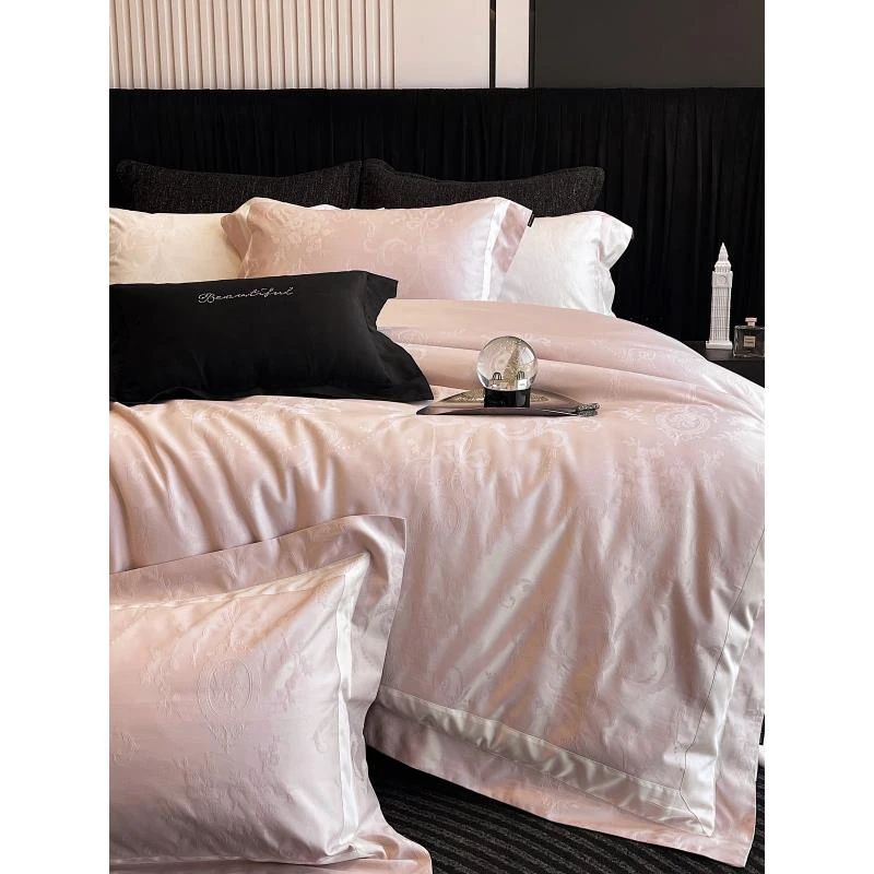 【豆爸专享】实体高货！超柔天丝棉厚织浮雕工艺款四件套—银逸织