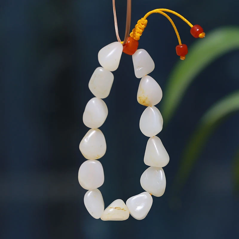 新疆和田玉33.2克无伤无裂油性好器型规整男女款适用手链