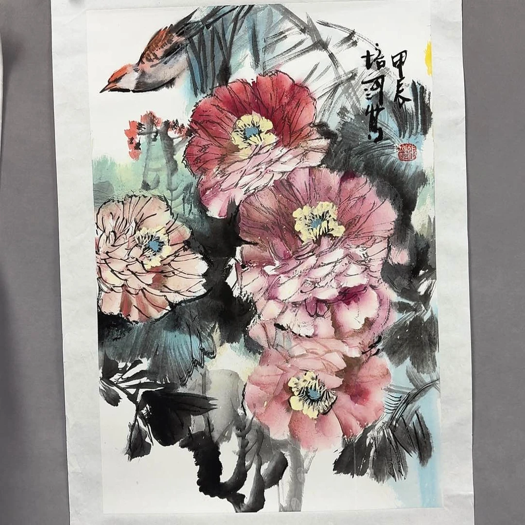 国画亲笔手绘放心去藏