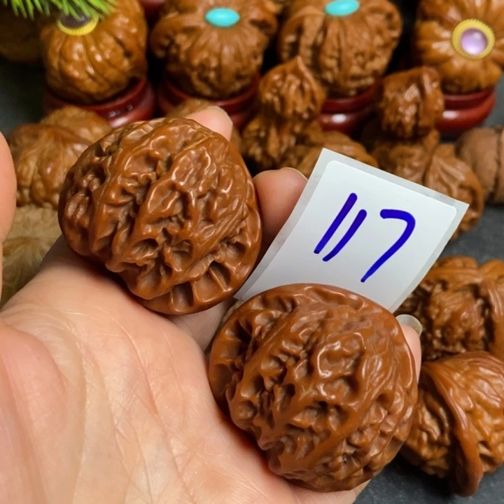 佛***づ文玩核桃把件43宫灯117