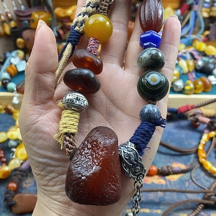 蜜蜡未镶嵌项链项链