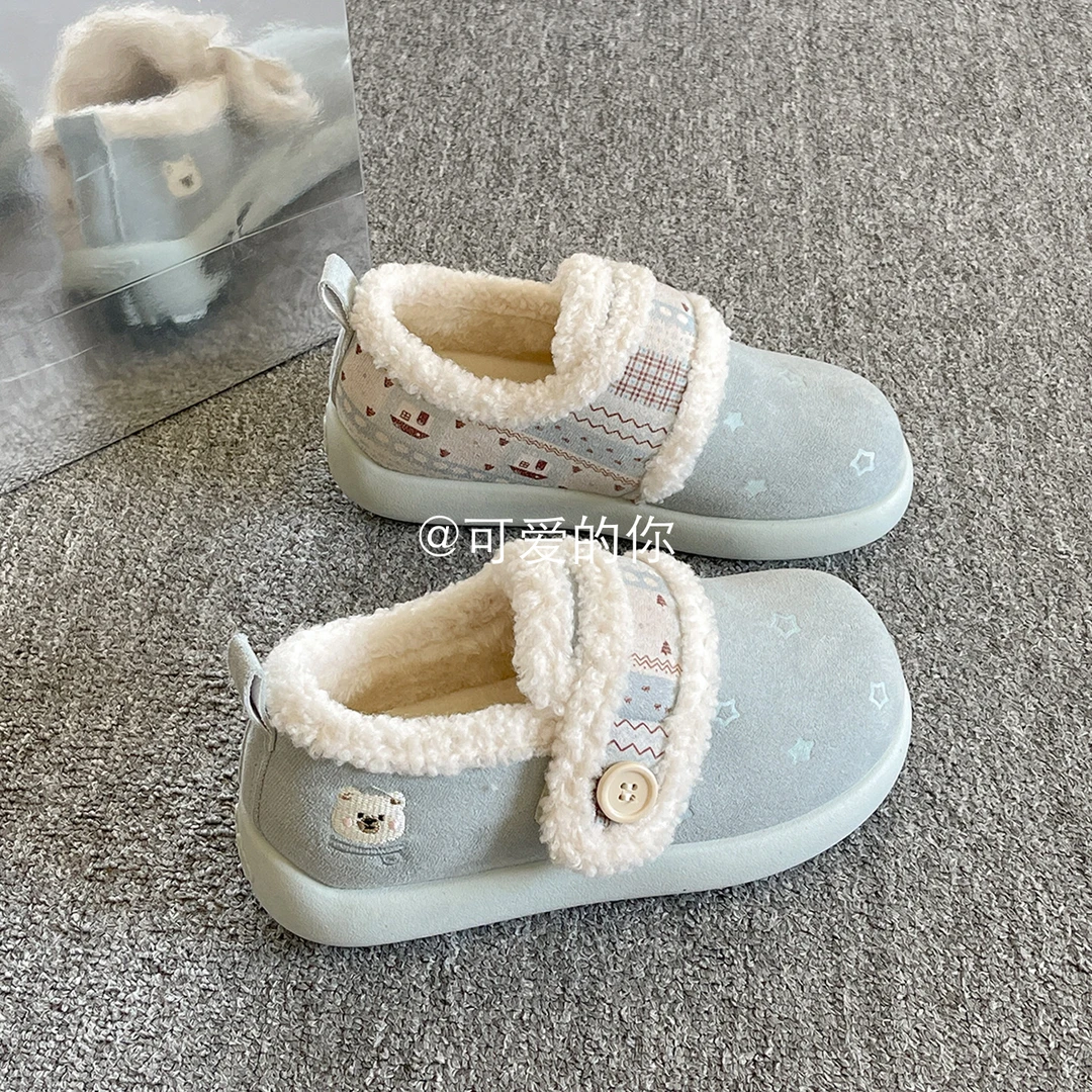 冬季保暖加绒鞋子女款爆款2025新款板鞋小白鞋高颜值勃肯鞋休闲鞋