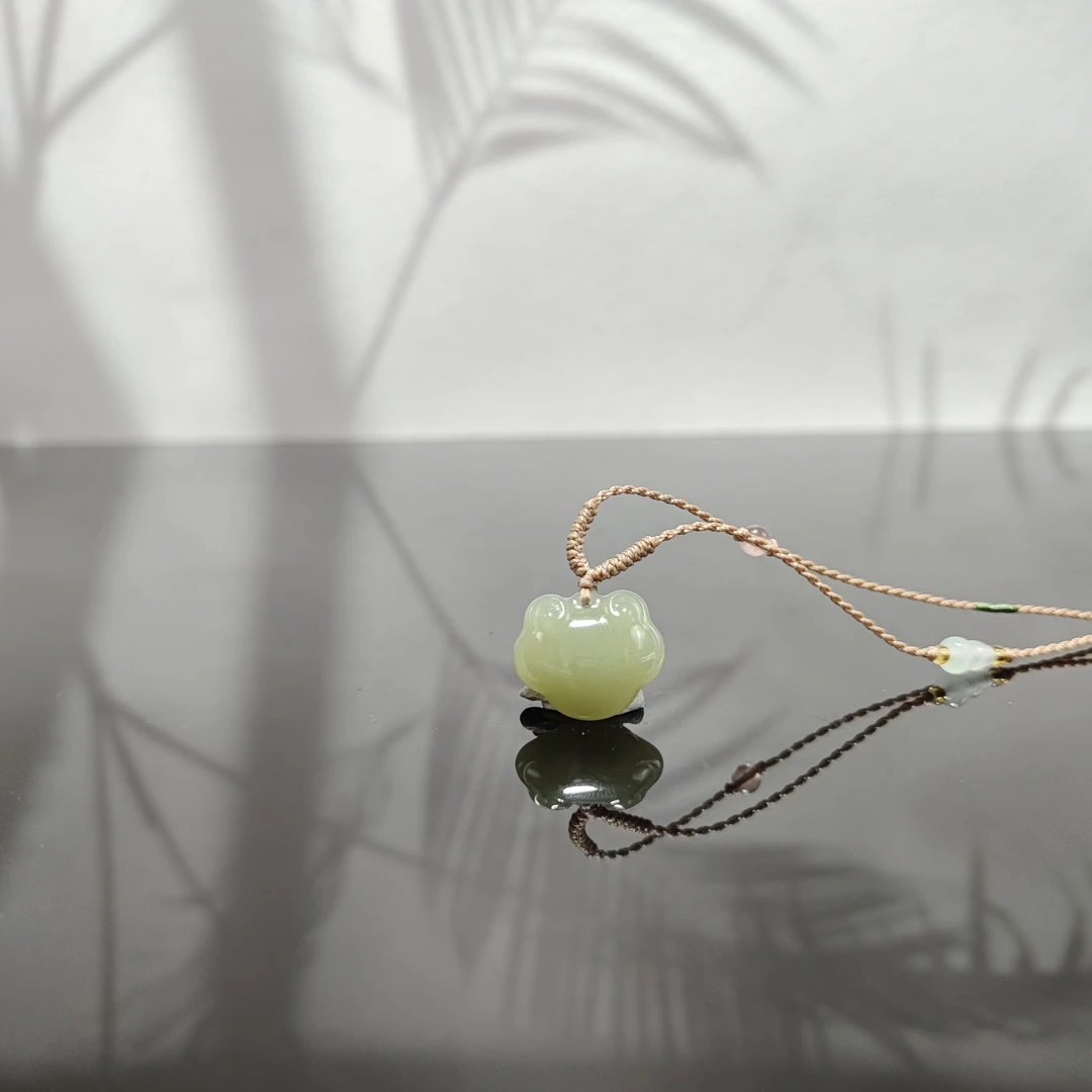 H和田玉平安锁吊坠3857