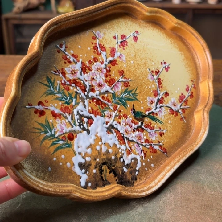 柴烧纯手工手绘陶瓷