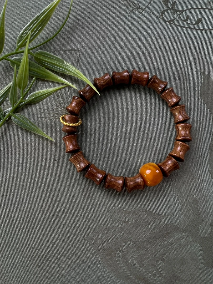 浅金色跑环手串-无礼盒-V37