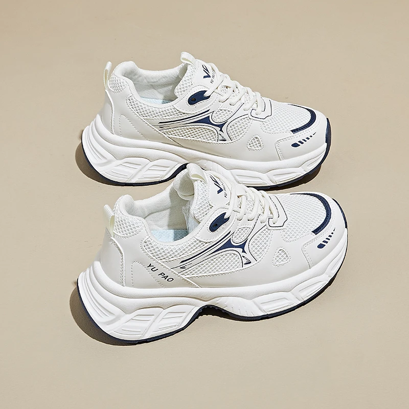 1爆款潮鞋秋季厚底增高显脚小老爹鞋女透气百搭女款运动休闲鞋