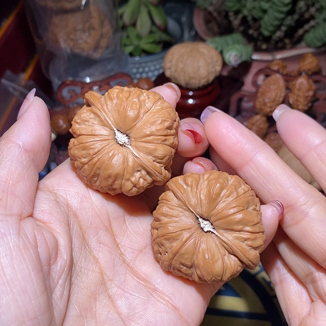 文玩核桃把件44南瓜墩全品