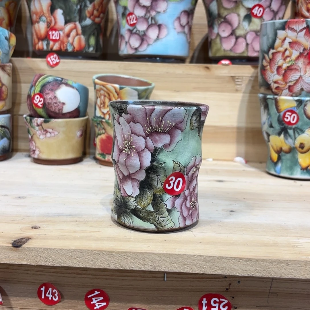 紫砂花盆兔****?景德镇手绘花盆陶瓷微瑕