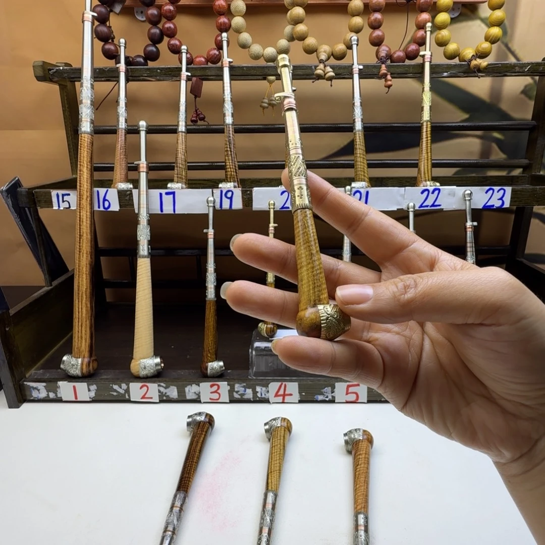 宣威小陈手工制作乌木烟杆