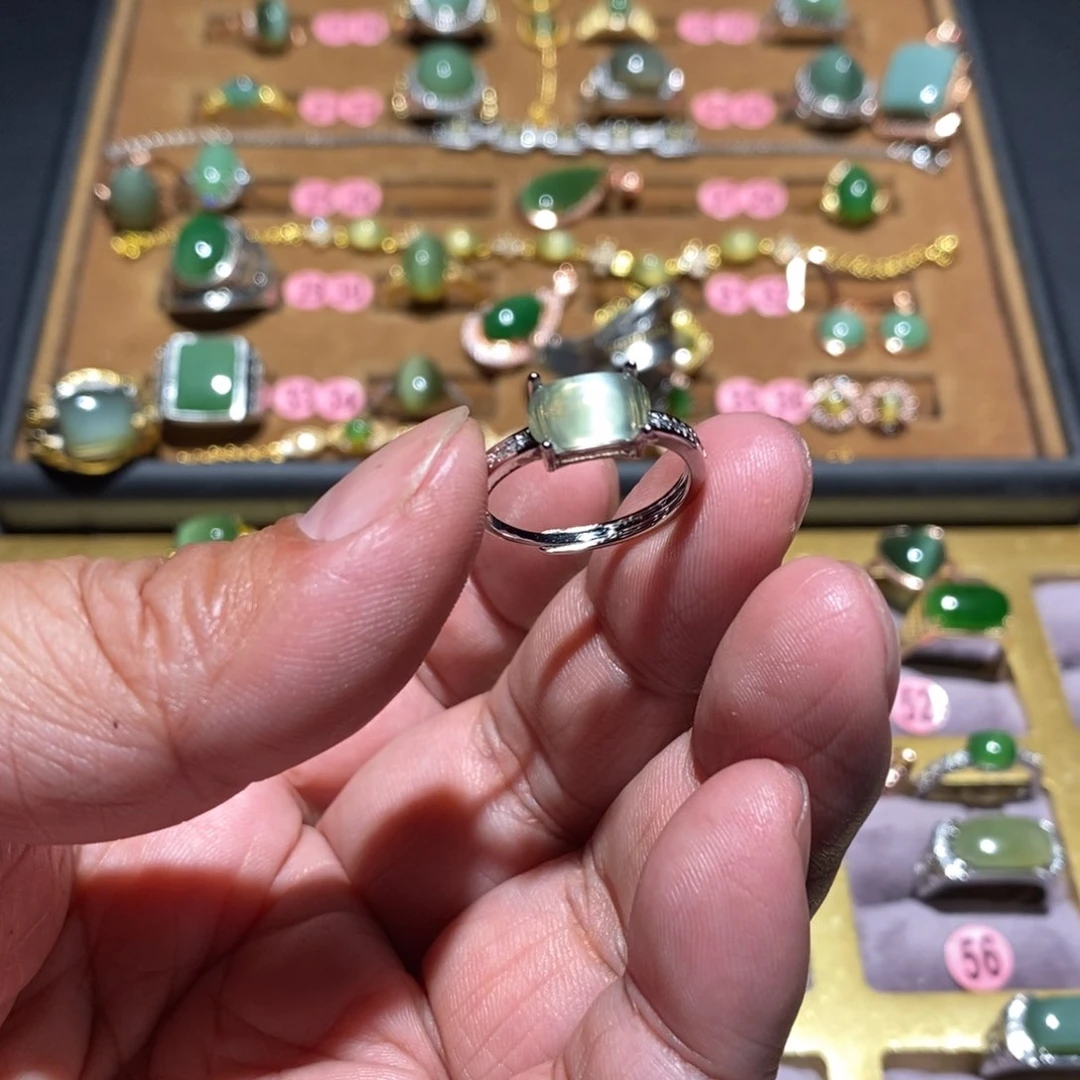 和田玉（碧玉）戒指未镶嵌