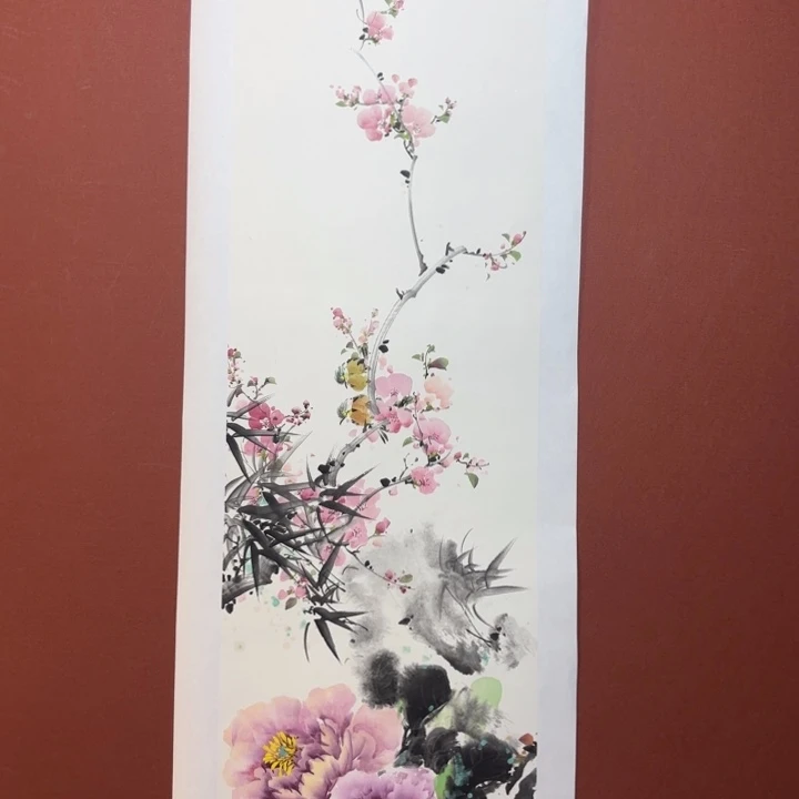 国画听兰老师花鸟