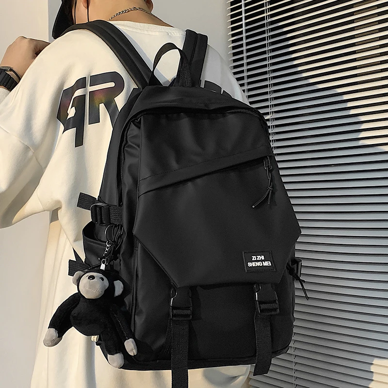 书包男款旅行ins风高颜值大容量初中生高中学生背包高级感双肩包