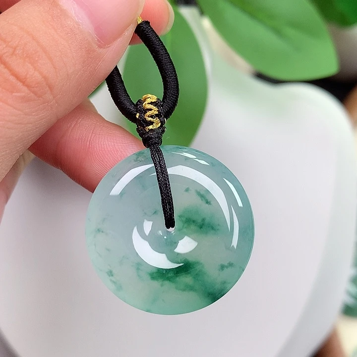 颈饰未镶嵌翡翠平安扣 27.7x5.8mm